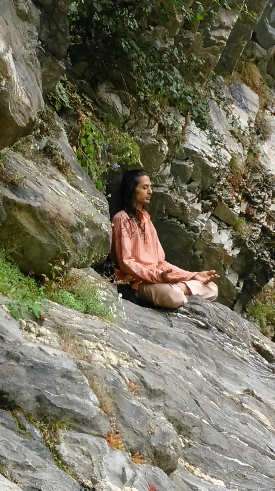 A quiet moment of meditation among the rocks